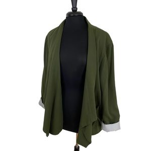 Coldwater Creek Size 22W 24W Waterfall Front Open Front Blazer Flaws*